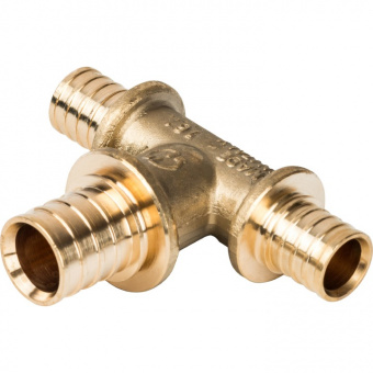 Тройник 20x16x16 для труб из сшитого полиэтилена аксиальный STOUT